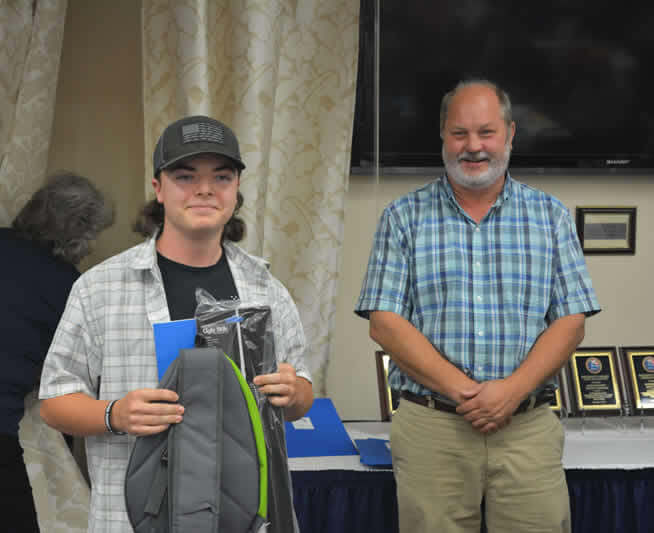 Ethan receiving the Sportsman's Alliance of Maine Award.