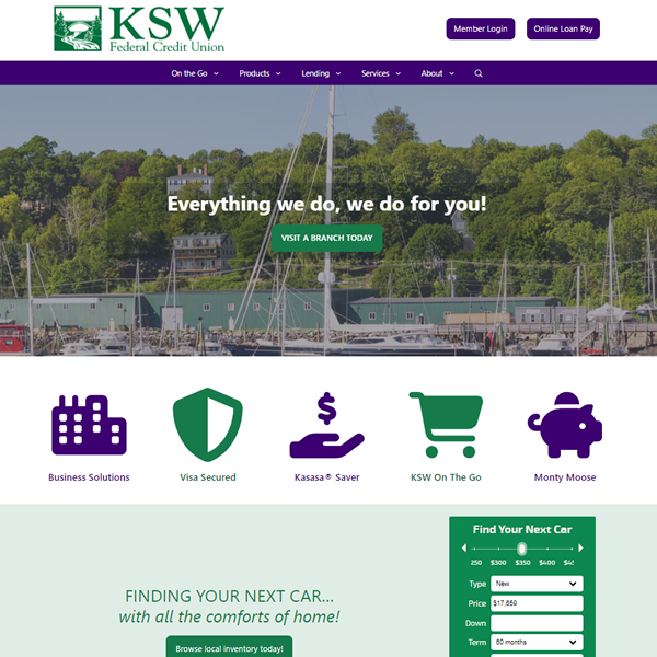 Link to KSW FCU Credit Union website.