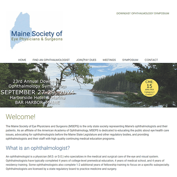 Link to Maine Society of Eye Physicians and Surgeons website.