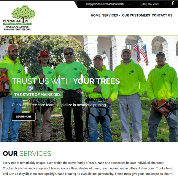 Link to Pinnacle Tree website.