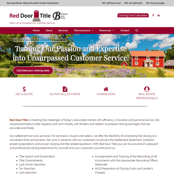 Link to Red Door Title website.