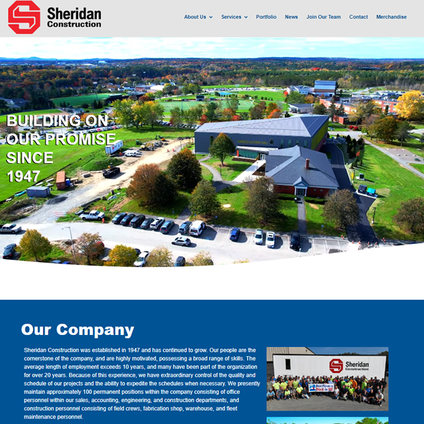 Link to  Sheridan Construction website.